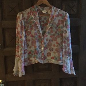 Beautiful ruffled silk blouse